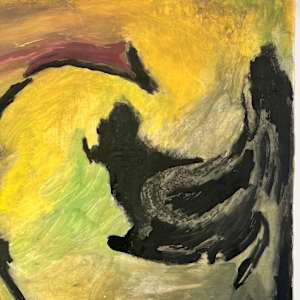 Yellow Purple Figure by Gloria Dudfield 