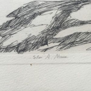 Horses on Trail by Unidentifiable Signature 