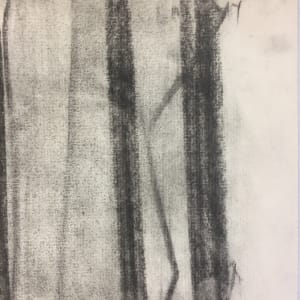 1950's Charcoal Female Nude Faceless Henry Woon by Henry Woon 