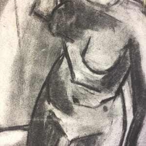 1950's Charcoal Female Nude Statue Henry Woon by Henry Woon 