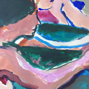 1970's Gouache & Encaustic Figurative by Irene Halpern 