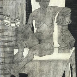 Nude With Cubist Sculpture by John Bowers 