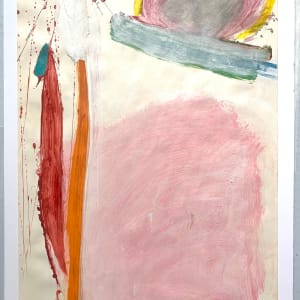 Orange and Pink Abstract by Selma Moskowitz 