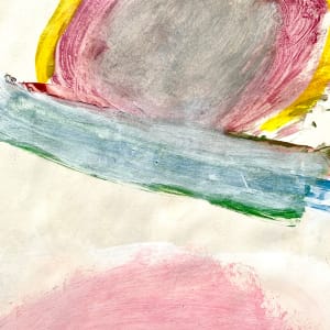 Orange and Pink Abstract by Selma Moskowitz 