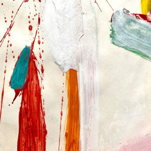 Orange and Pink Abstract by Selma Moskowitz 