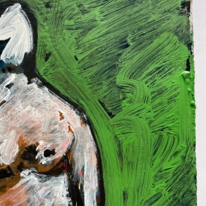 "Green Nude 1" 1980s Jack Hooper Painting by Jack Hooper 