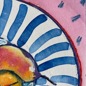 "Pears in Striped Bowl" Painting & Pastel Still Life Jack Hooper by Jack Hooper 