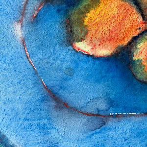 "Pear Still Life on Green" 1990 Jack Hooper Pastel with Gouache Painting by Jack Hooper 