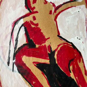 "Nude in Bubble" 1960s Paint & Pastel Nude American Modernist Jack Hooper by Jack Hooper 