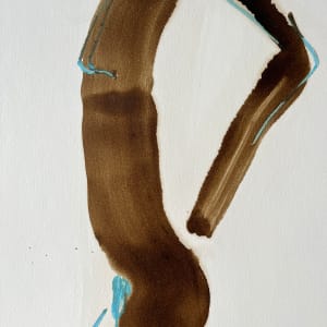"Nude with Turquoise 3" 1984 Figure Gouache and Pastel American Modernist Jack Hooper by Jack Hooper 