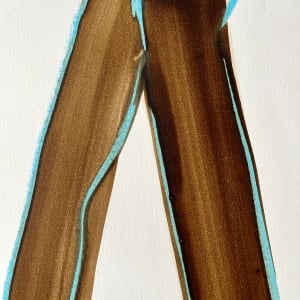 "Nude with Turquoise 6" 1984 Figure Gouache and Pastel American Modernist Jack Hooper by Jack Hooper 