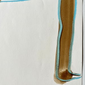 "Nude with Turquoise 8" 1984 Figure Gouache and Pastel American Modernist Jack Hooper by Jack Hooper 