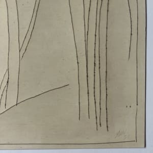 Abstract "Tree Landscape" Ink Line Drawing 1981 American Modernist Jack Hooper by Jack Hooper 