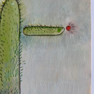 "Cactus" 1976 American Modernist Jack Hooper Watercolor Painting by Jack Hooper 