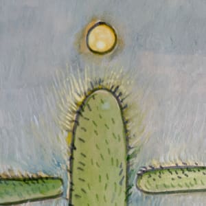 "Cactus" 1976 American Modernist Jack Hooper Watercolor Painting by Jack Hooper 