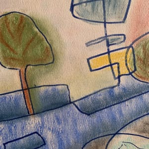 "Bubble Cars" Mid Century Drawing by Jerry Opper 