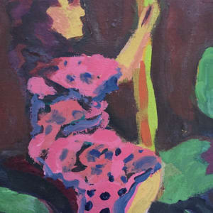 1940's Expressionist Style Carousel Painting by Joanna Dwyer 