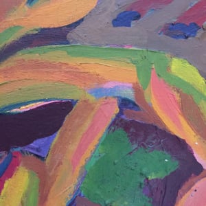 1940's Expressionist Style Carousel Painting by Joanna Dwyer 
