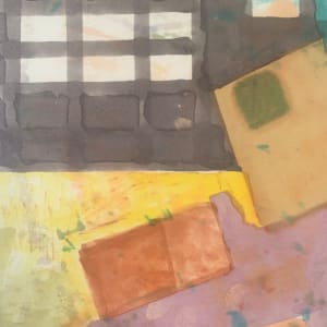 "House in Back" NYC Artist John Peters Original Abstract Drawing by John Peters 