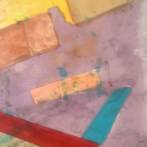 "House in Back" NYC Artist John Peters Original Abstract Drawing by John Peters 