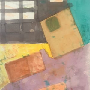 "House in Back" NYC Artist John Peters Original Abstract Drawing by John Peters 