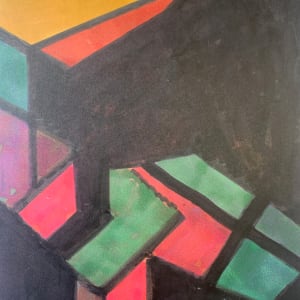 "Black Abstract"  NYC Artist John Peters Original Drawing by John Peters 