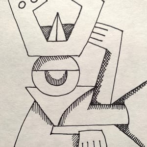 "Cubist Figure Lounging" by John Rosa 