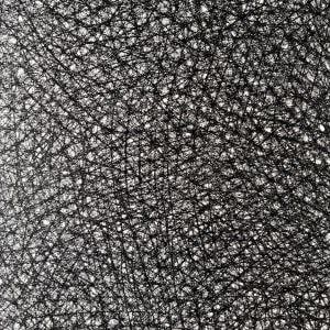 1980s "#15" Interwoven Line Abstract Charcoal Drawing by Jack Scott 