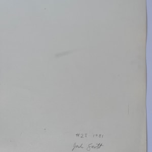 1980 "#28" Interwoven Line Abstract Charcoal Drawing by Jack Scott 