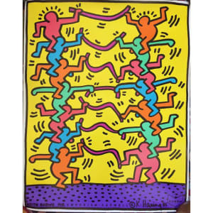 1985 Keith Haring Offset Lithograph for Emporium Capwell by Keith  Haring 