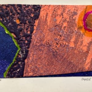 1960s "Melody" Collage Print Purple and Orange NY Artist Myril Adler by Myril Adler 