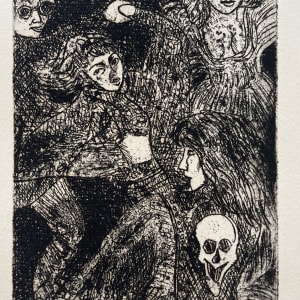 1960s "After Brueghel" Intaglio Etching NY Artist Myril Adler by Myril Adler 