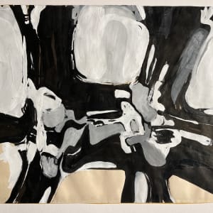 1967 "Black and White Abstract" by Nancy Hoffman