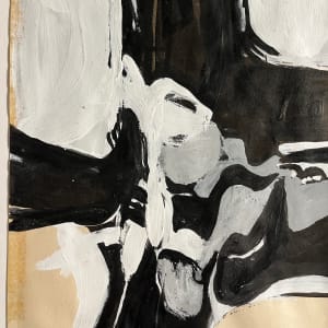 1967 "Black and White Abstract" by Nancy Hoffman 