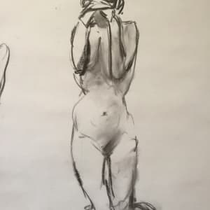 Female Nude Charcoal Drawing 13 by Unsigned 