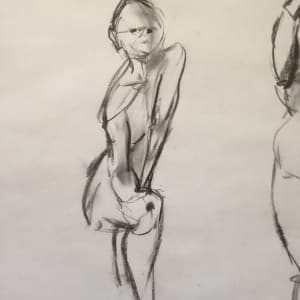 Female Nude Charcoal Drawing 13 