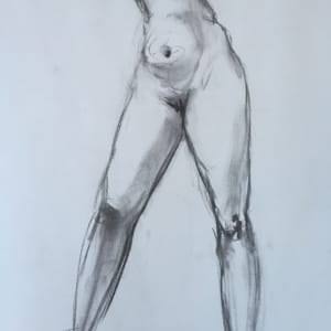 Female Nude Charcoal Drawing 14 
