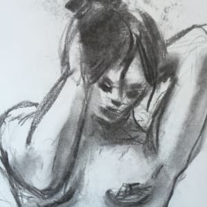 Female Nude Charcoal Drawing 14 