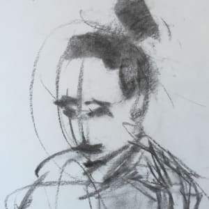 Female Nude Charcoal Drawing 15 