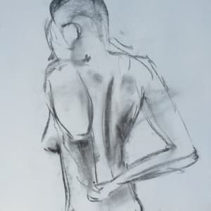 Female Nude Charcoal Drawing 2 by Unsigned 