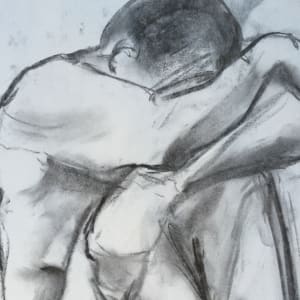 Female Nude Charcoal Drawing 6 by Unsigned 