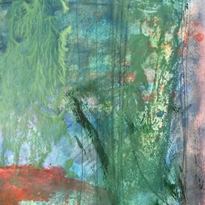 Trees with Moon Abstract by Patricia Zippin 