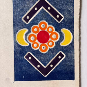 1970s "Moon Abstract" Relief Print by Unknown 