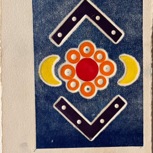 1970s "Moon Abstract" Relief Print by Unknown 