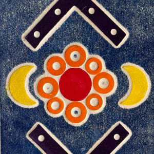 1970s "Moon Abstract" Relief Print by Unknown 