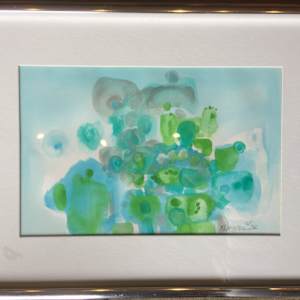 Abstract with Blue and Silver by Rodriguez