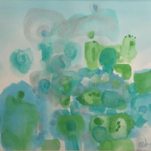 Abstract with Blue and Silver by Rodriguez 