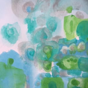 Abstract with Blue and Silver by Rodriguez 