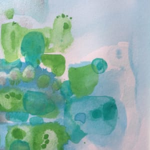 Abstract with Blue and Silver by Rodriguez 