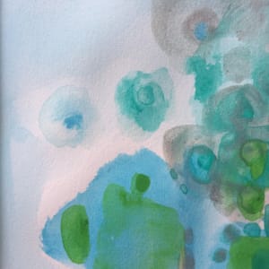 Abstract with Blue and Silver by Rodriguez 